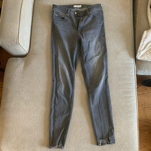 Levi high rise Grey wedgie jeans